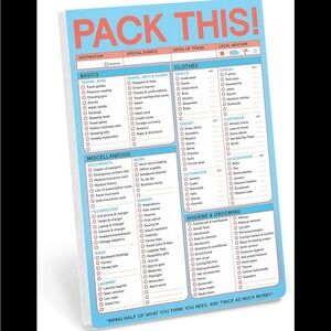 NWT Knock Knock Pack This Pad- checklists for travel made easy!